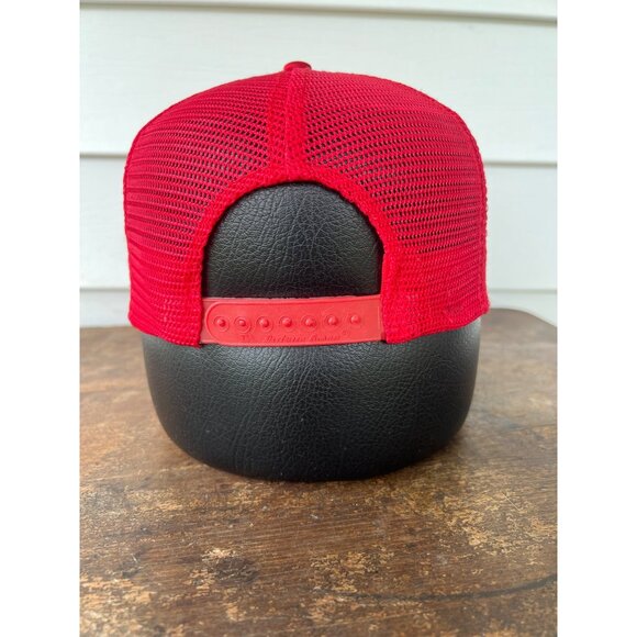 Vintage Super Bowl XXIII Red Snapback Trucker Hat With Mesh Back G3 - Picture 3 of 6